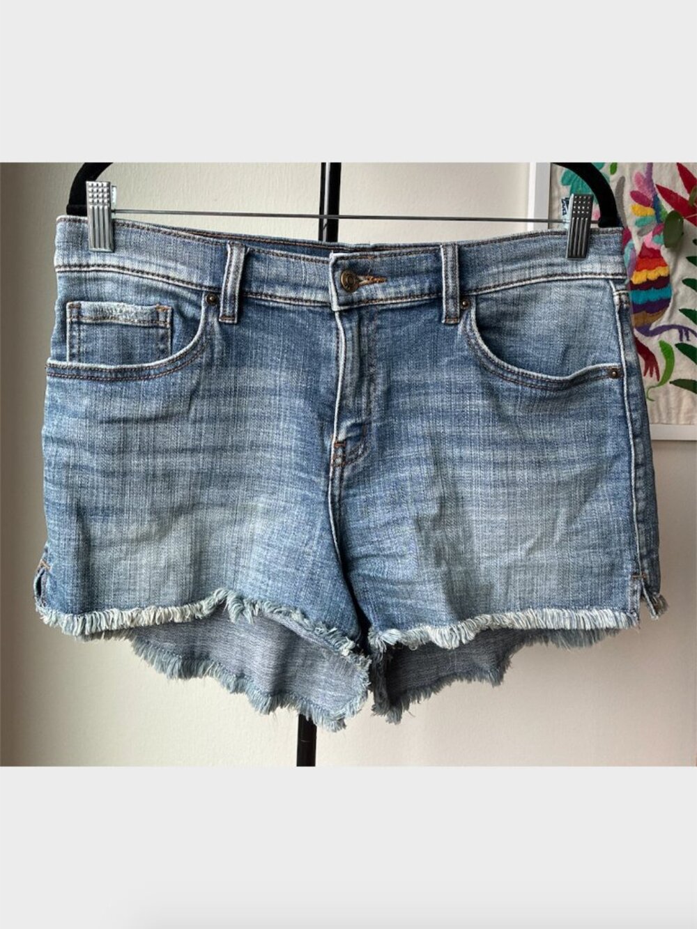 Pistola Denim Distressed Raw Hem Shorts 3 Inch Inseam - Size 30